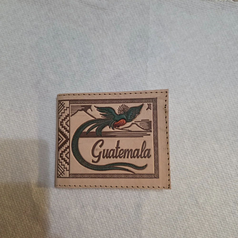 Guatemala Tan Wallet With El Quetzal National Bird